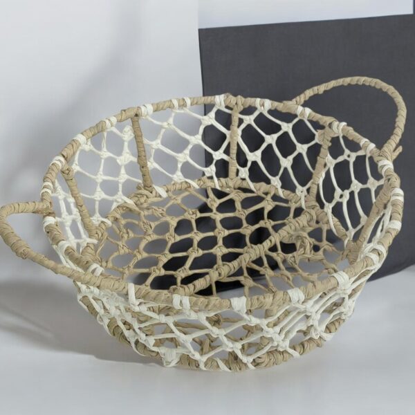 ROUND JUTE MULTIPURPOSE USE BASKET 12''